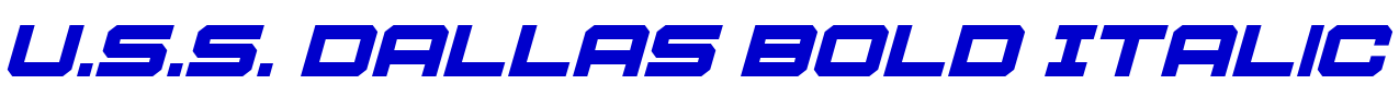 U.S.S. Dallas Bold Italic шрифт